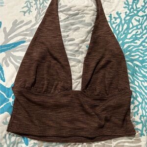 Divided Halter Style Crop Top, Sz M